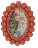 Creative Co-op RESIN BOBBIN PHOTO FRAME MAGNET Coral