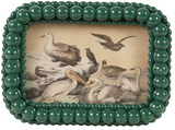 Creative Co-op DOUBLE RESIN BALL PHOTO FRAME Teal 4x6