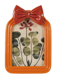 Creative Co-op TWO TONE RESIN PHOTO FRAME WITH BOW Sienna 4x6