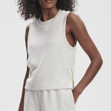 Varley SHEA CROP TANK Ivory Marl