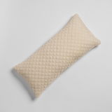 Bella Notte Linens SILK VELVET QUILTED THROW PILLOW Crema 16x36