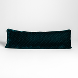 Bella Notte Linens SILK VELVET QUILTED THROW PILLOW Cenote 18x54