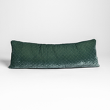 Bella Notte Linens SILK VELVET QUILTED THROW PILLOW Eucalyptus 18x54