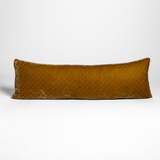 Bella Notte Linens SILK VELVET QUILTED THROW PILLOW Honeycomb 18x54