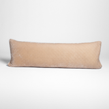 Bella Notte Linens SILK VELVET QUILTED THROW PILLOW Pearl 18x54