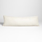 Bella Notte Linens SILK VELVET QUILTED THROW PILLOW Winter White 18x54