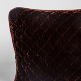 Bella Notte Linens SILK VELVET QUILTED SHAM Autumn