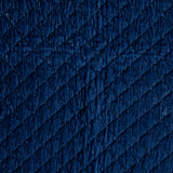 Bella Notte Linens SILK VELVET QUILTED THROW PILLOW Tahoe Blue 16x36