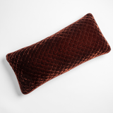 Bella Notte Linens SILK VELVET QUILTED THROW PILLOW Autumn