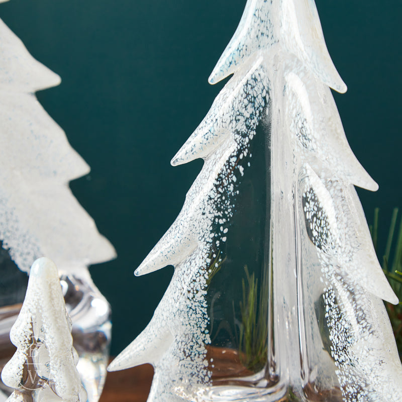 Simon Pearce SNOWY BRANCHES GLASS EVERGREEN TREE