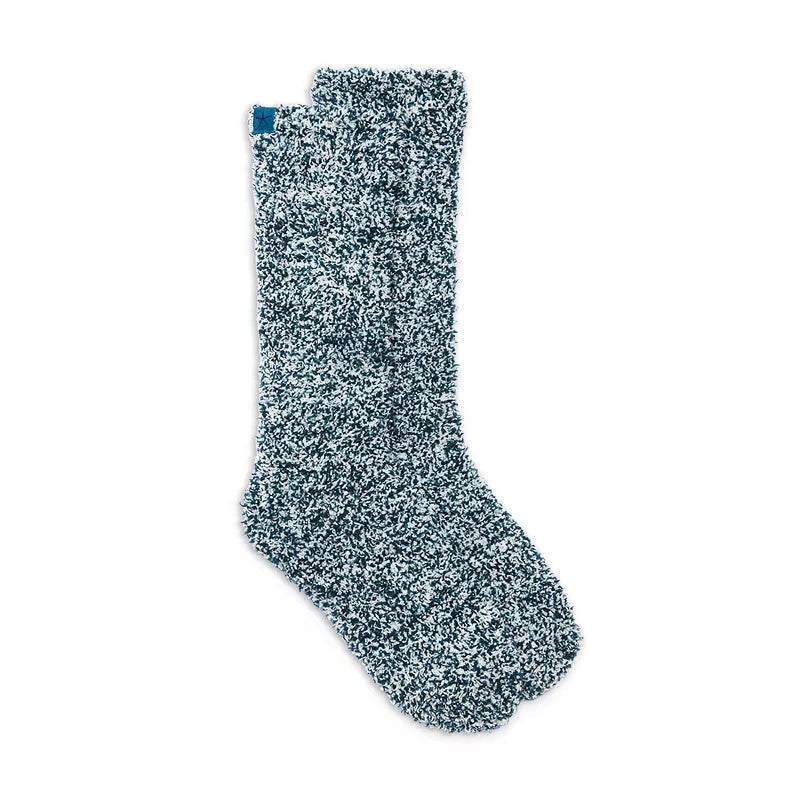 Barefoot Dreams COZYCHIC WOMENS HEATHERED SOCKS Midnight Teal S M