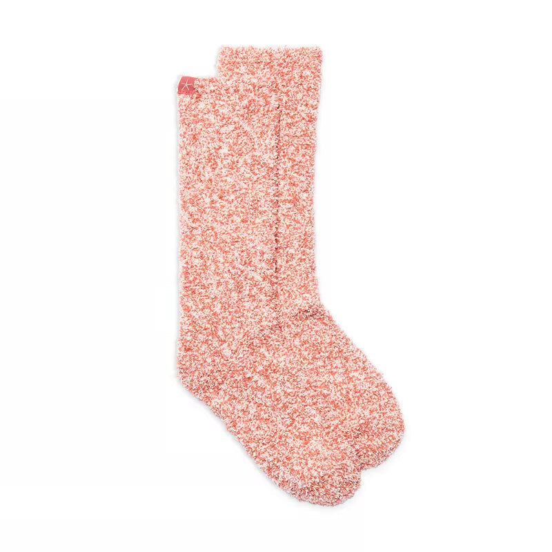 Barefoot Dreams COZYCHIC WOMENS HEATHERED SOCKS Rosy Blush S M