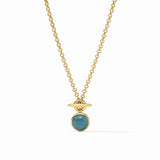 Julie Vos SOLARA SOLITAIRE NECKLACE Montana Blue