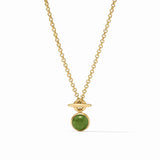 Julie Vos SOLARA SOLITAIRE NECKLACE Palmetto Green