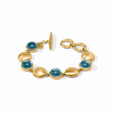 Julie Vos SOLARA STONE BRACELET Gold OS Iridescent Montana Blue