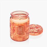 Voluspa SEASONAL EMBOSSED JAR CANDLE Spiced Pumpkin Latte Large