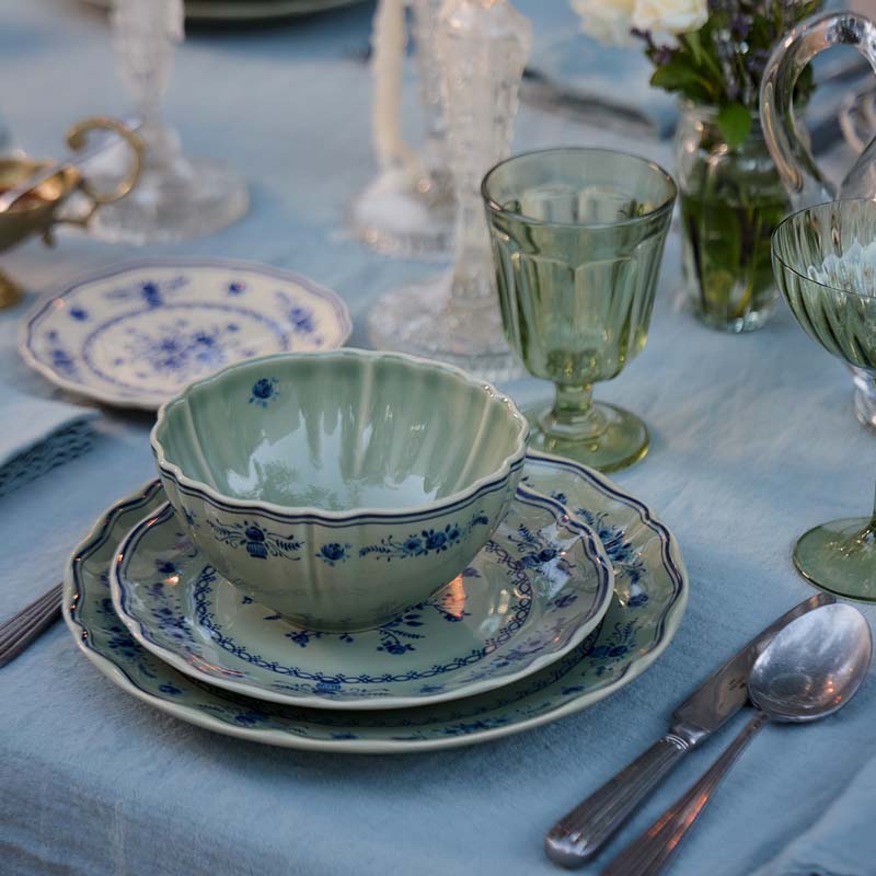 Costa Nova VILA DINNER PLATE Olive Blue