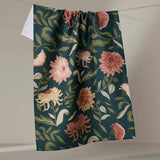 CHRYSANTHEMUMS IN NOVEMBER TEA TOWEL