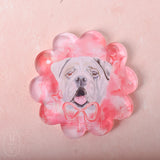 Taylor A Designs SCALLOPED COASTER Bulldog Bubba
