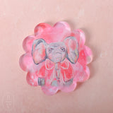 Taylor A Designs SCALLOPED COASTER Red Elephant
