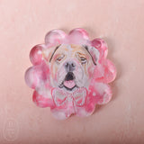 Taylor A Designs SCALLOPED COASTER Bulldog Bo