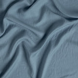 Bella Notte Linens MADERA LUXE FLAT SHEET WITH DONELLA LACE Tahoe Blue