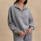 Varley HAWLEY HALF ZIP SWEAT Wind Blue