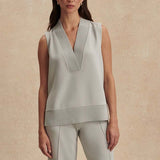 Varley FREIDA V NECK TANK Blue Clay