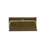 Hobo RACHEL CONTINENTAL WALLET SS26 Polished Leather Olive Veil