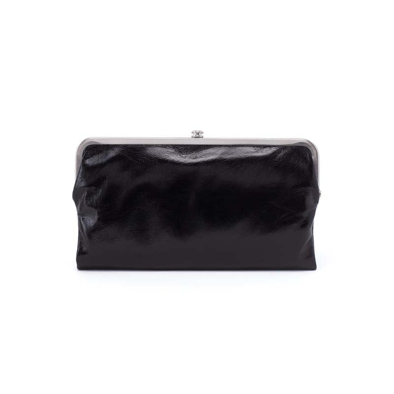 Hobo LAUREN CLUTCH WALLET SS26 Polished Leather Black