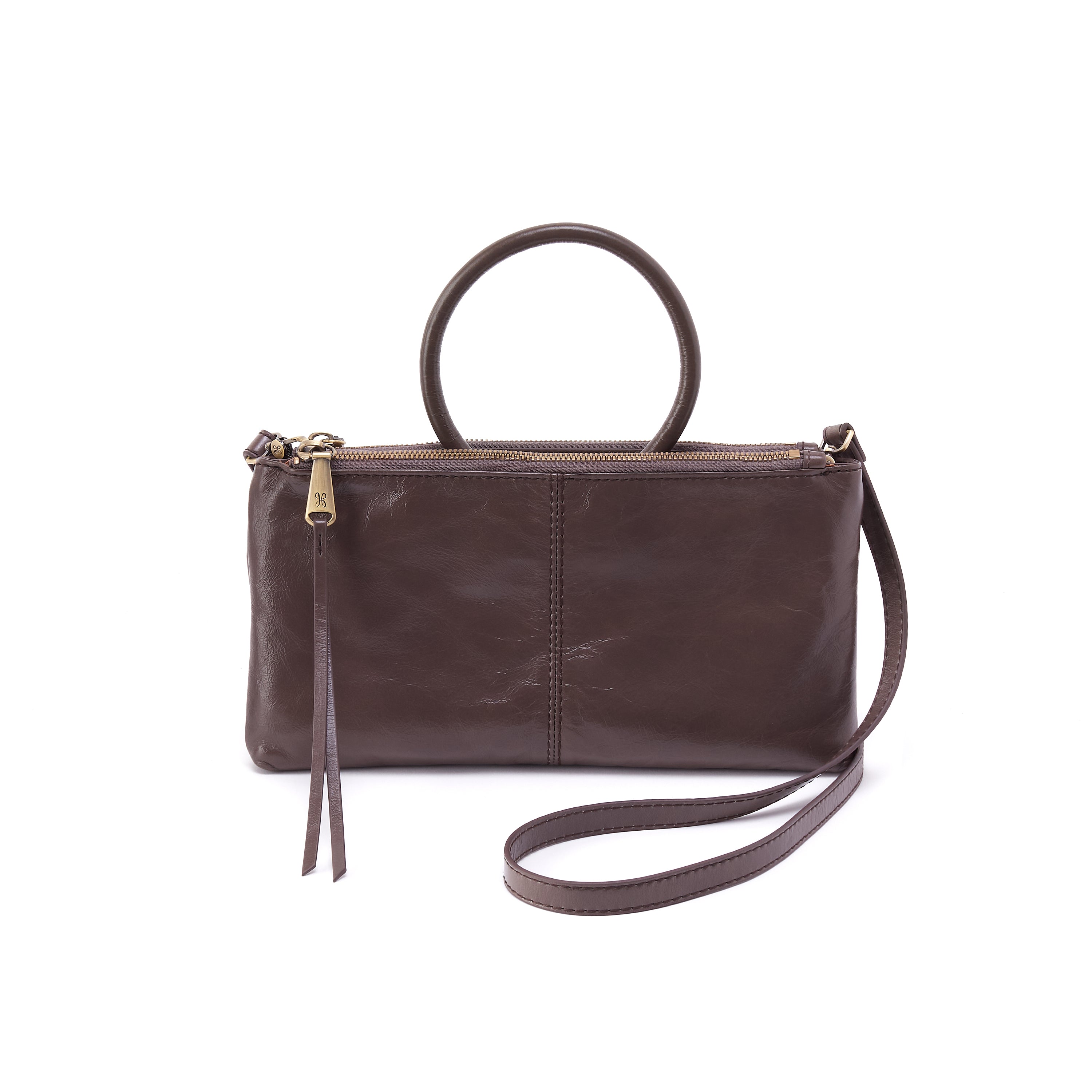 Hobo SABLE CROSSBODY FW25 Polished Leather Hearthstone