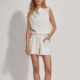 Varley ISABELLA MID RISE SHORT 4 Ivory Marl