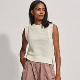 Varley RANDAL CROP KNIT TANK Egret