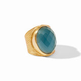 Julie Vos VERONA STATEMENT RING Iridescent Montana Blue