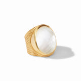 Julie Vos VERONA STATEMENT RING Iridescent Clear Crystal