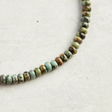 Virtue SWIVEL CLASP RONDELLE NECKLACE African Turquoise 18