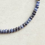 Virtue SWIVEL CLASP RONDELLE NECKLACE Blue Marble 18