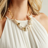 Virtue GOLD ACCENT MAGNESITE CHIP NECKLACE