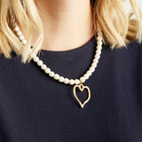 Virtue GOLD MEDAL HEART GEMSTONE NECKLACE