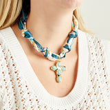 Virtue ESTHER CROSS SCARF NECKLACE