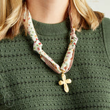 Virtue GOLD LONG TAIL CROSS SCARF NECKLACE