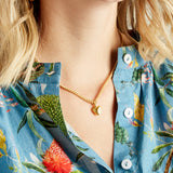 Virtue GOLD SMALL CURB CHAIN PUFFY HEART NECKLACE