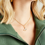 Virtue SHELL BUTTERFLY PAPERCLIP CHAIN NECKLACE