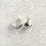 Virtue WIDE WAVY LEAF HOOP EARRINGS