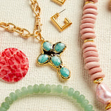 Virtue GOLD ESTHER CROSS CABLE CHAIN NECKLACE