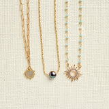 Virtue PETITE ROPE CHAIN MINI PEARL NECKLACE