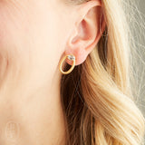Virtue CZ OVAL RING STUD EARRINGS