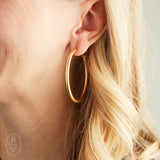 Virtue LARGE BRUSHED HOOP EARRINGS