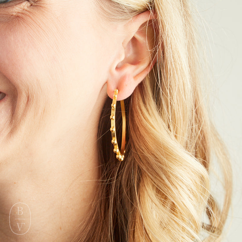 Virtue STUDDED HOOP EARRINGS