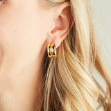 Virtue DOUBLE THICK HOOP STUD EARRINGS